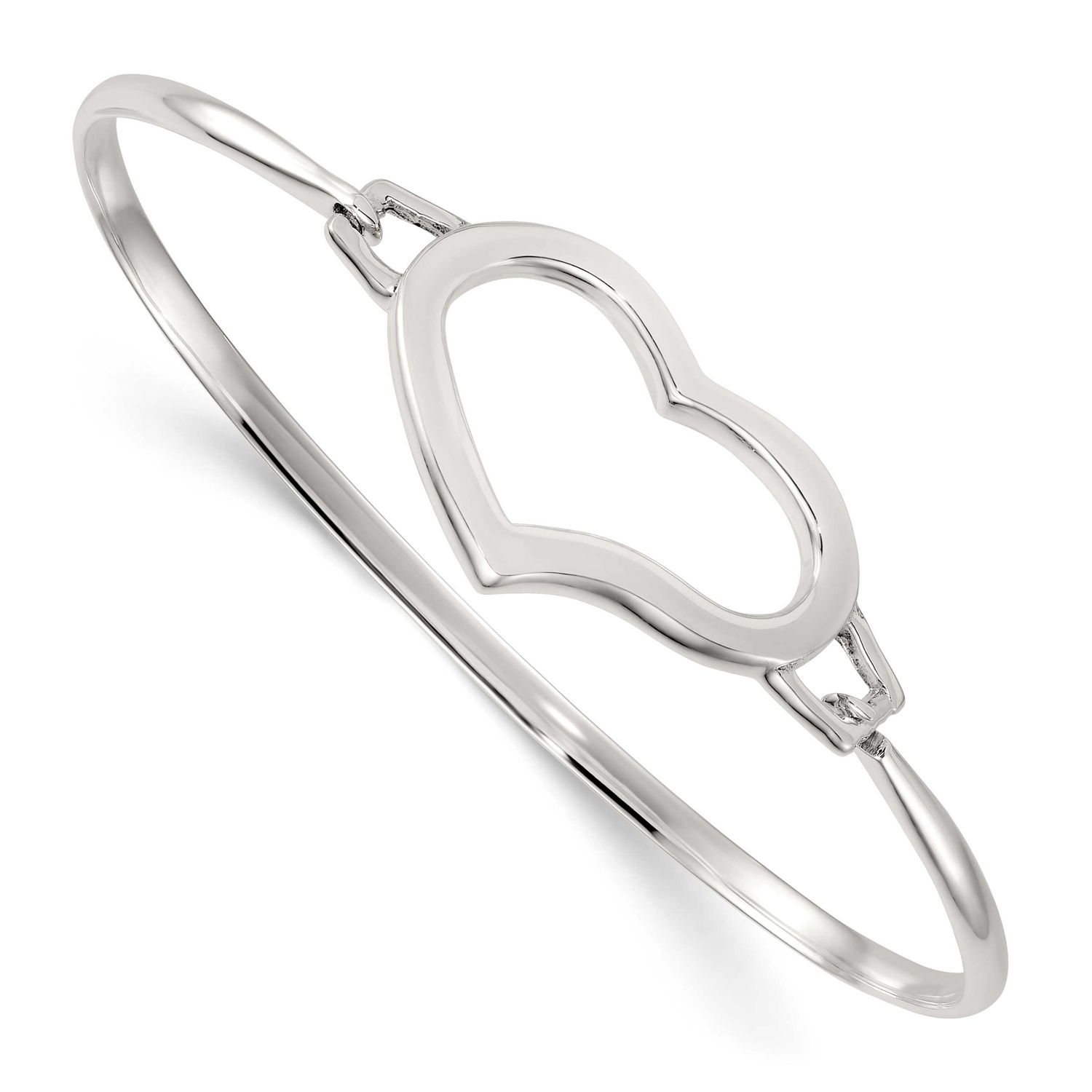 Open Heart Bangle Sterling Silver Polished, MPN: QB1607, UPC: