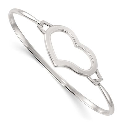 Open Heart Bangle Sterling Silver Polished, MPN: QB1607, UPC: