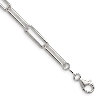 5.5mm Paperclip Chain 16 Inch Sterling Silver Polished, MPN: QPCL150-16, UPC: