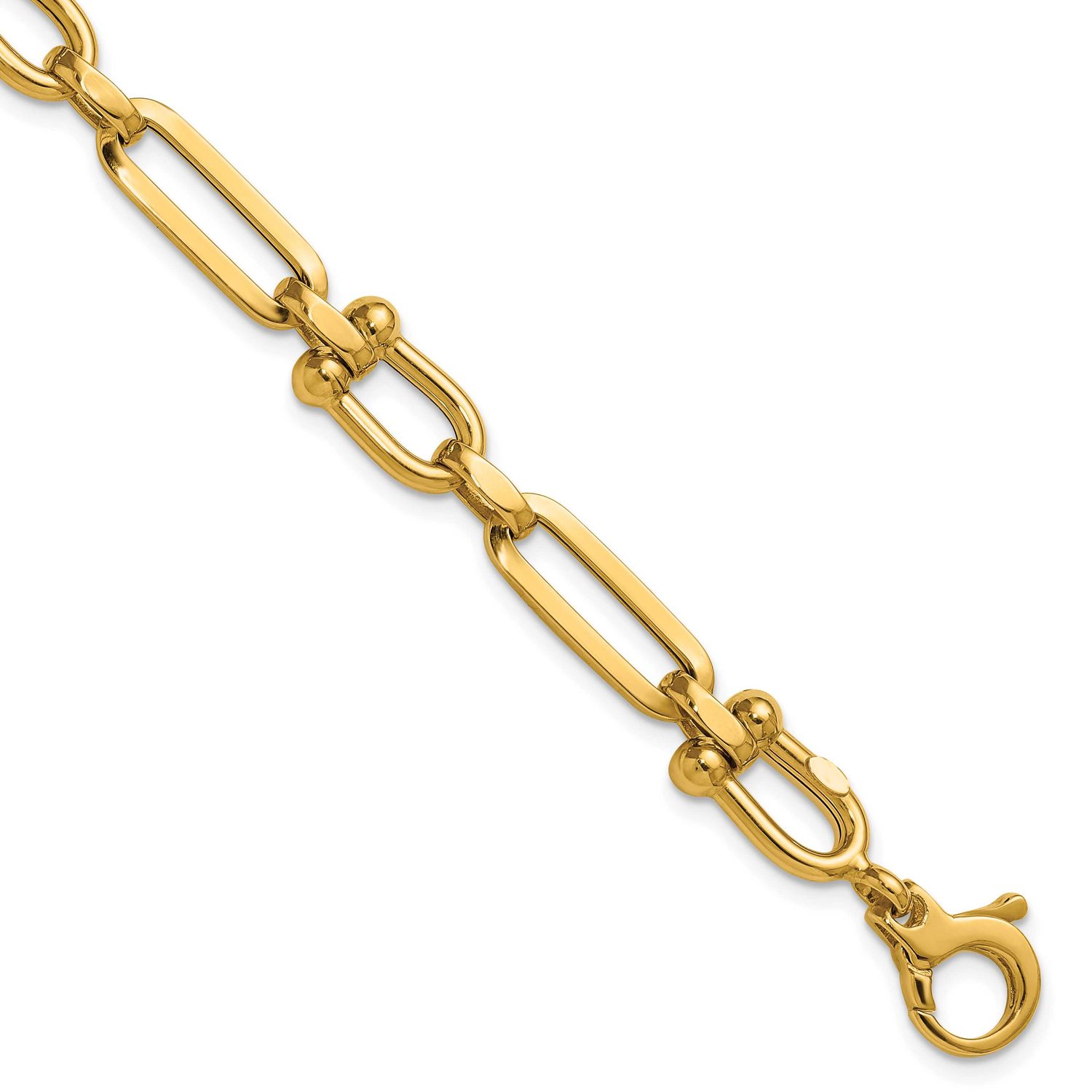 Link 7.75 Inch Bracelet 14k Gold Polished, MPN: SF3112-7.75, UPC: