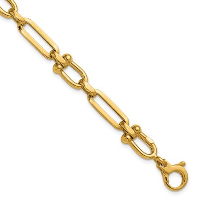 Link 7.75 Inch Bracelet 14k Gold Polished, MPN: SF3112-7.75, UPC:
