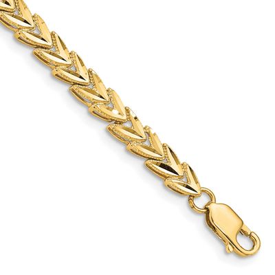 Diamond Cut Bracelet 10k Gold, MPN: 10FB1198-7, UPC: