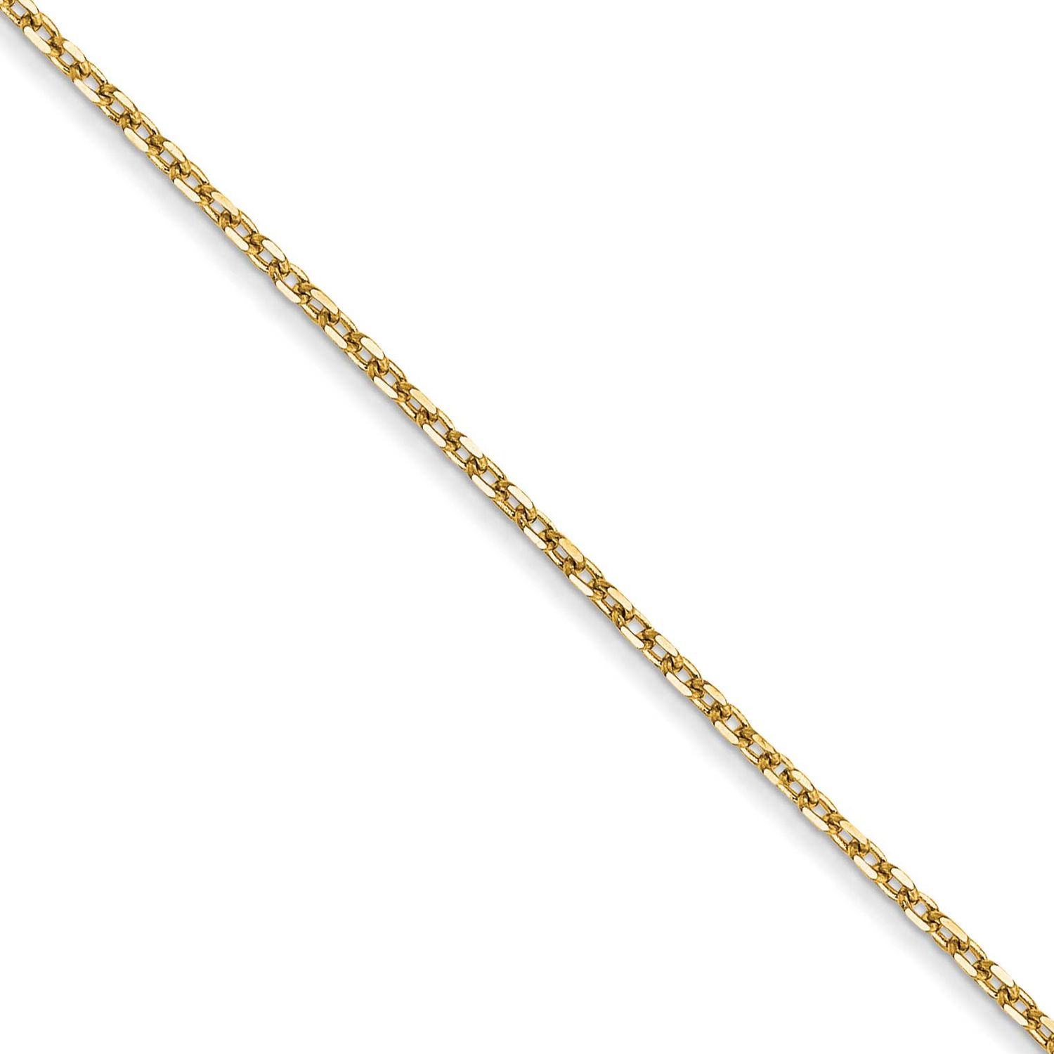 1.0mm Diamond-cut Forzantine Cable Chain 18 Inch 14k Gold, MPN: PEN339-18, UPC:
