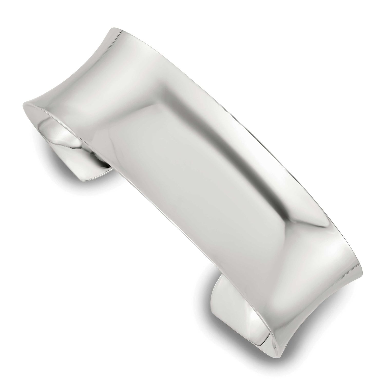 20mm Concave Cuff Bangle Sterling Silver Polished, MPN: QB1559, UPC: