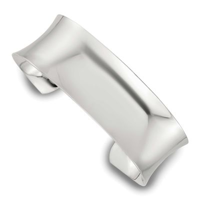 20mm Concave Cuff Bangle Sterling Silver Polished, MPN: QB1559, UPC:
