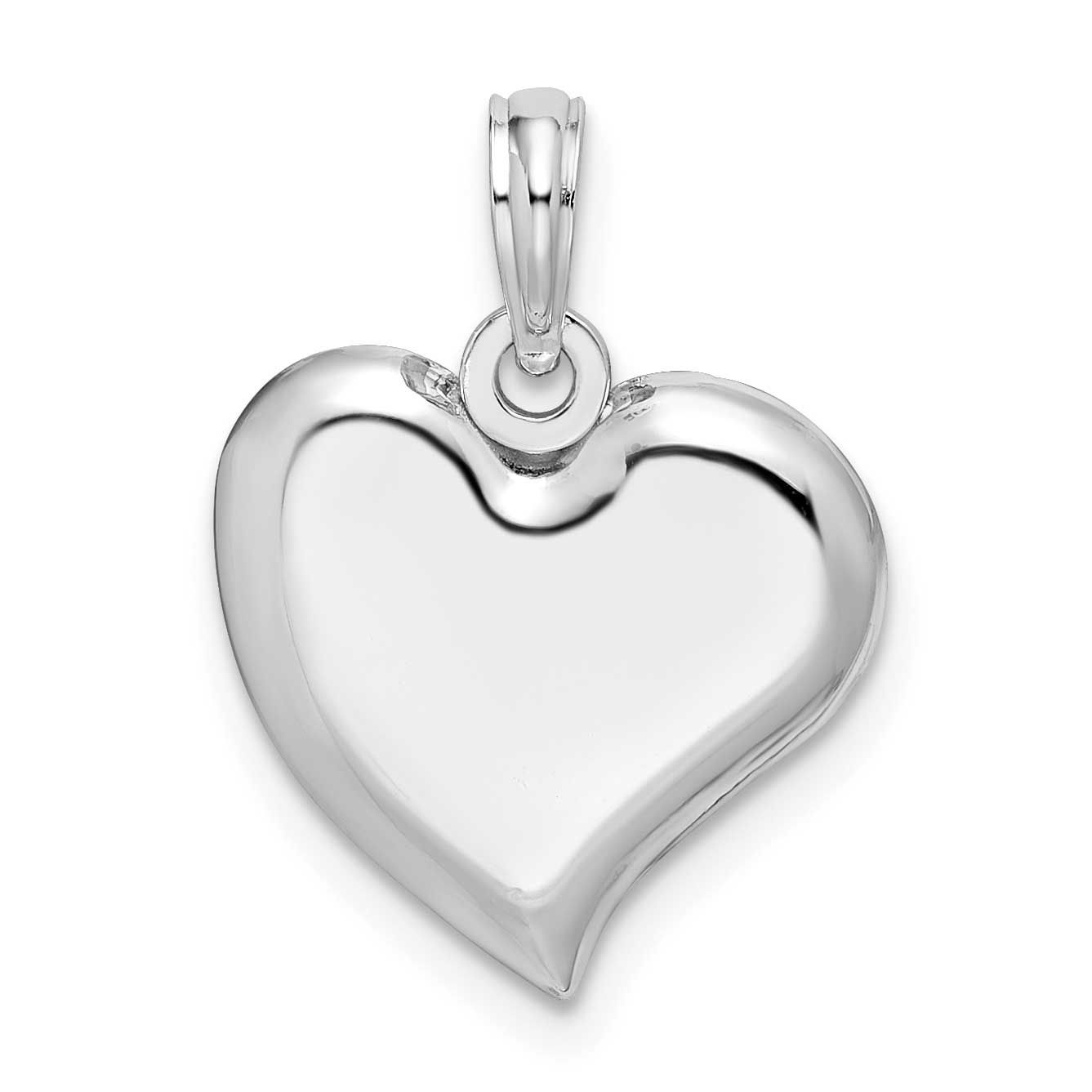 De-Ani Polished Teardrop Heart Pendant Sterling Silver Rhodium-Plated, MPN: QC10598, UPC: 637218188…