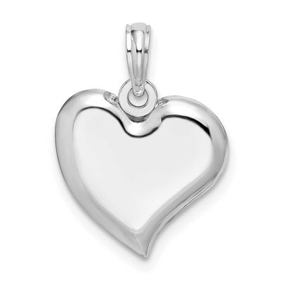 De-Ani Polished Teardrop Heart Pendant Sterling Silver Rhodium-Plated, MPN: QC10598, UPC: 637218188…