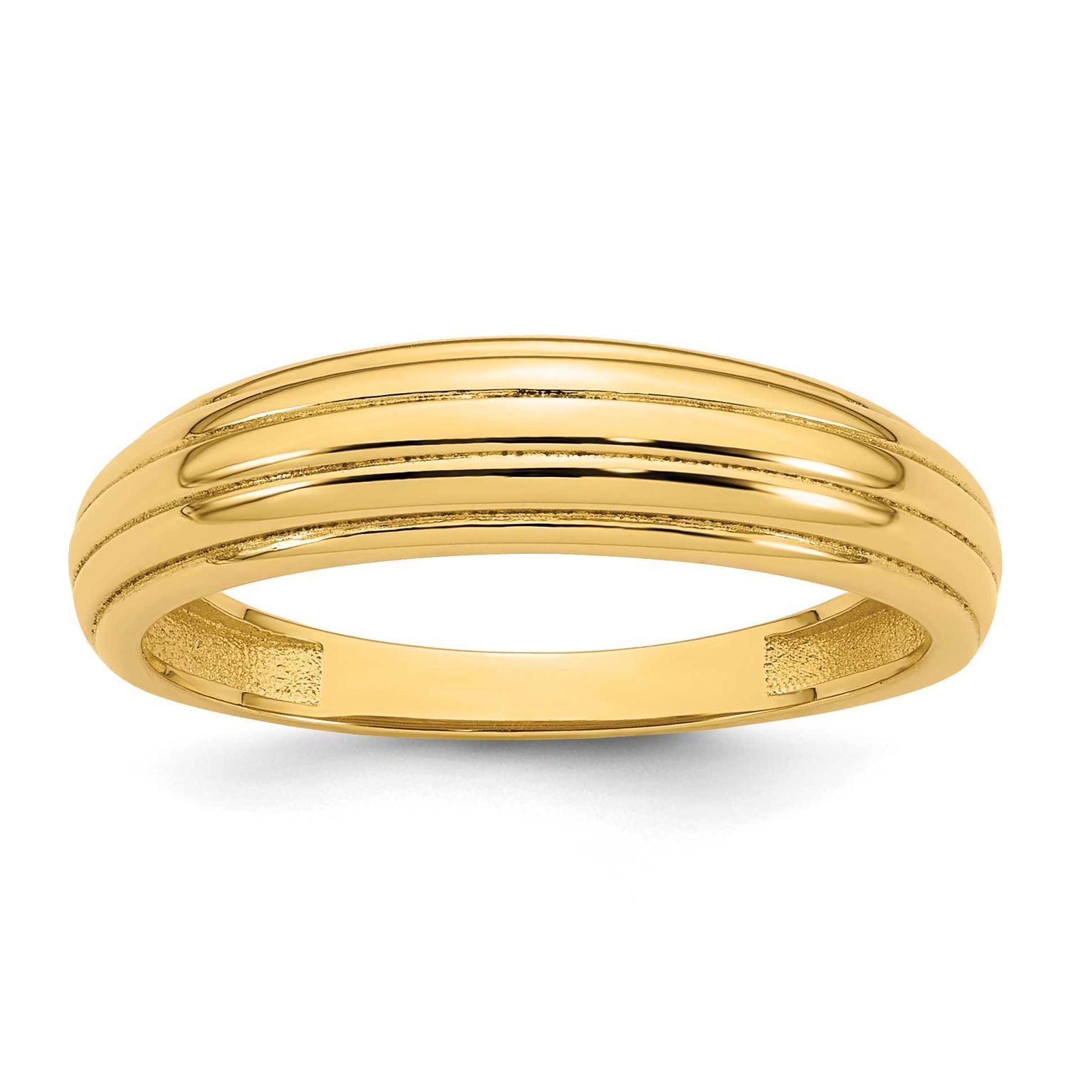 Grooved Graduated Ring 14k Gold Polished, MPN: R977, UPC: