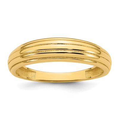 Grooved Graduated Ring 14k Gold Polished, MPN: R977, UPC: