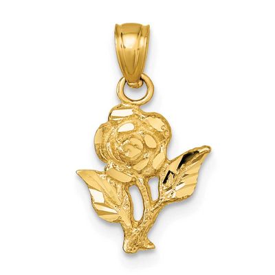 Diamond-Cut Rose Pendant 14k Gold Polished, MPN: K10019, UPC: