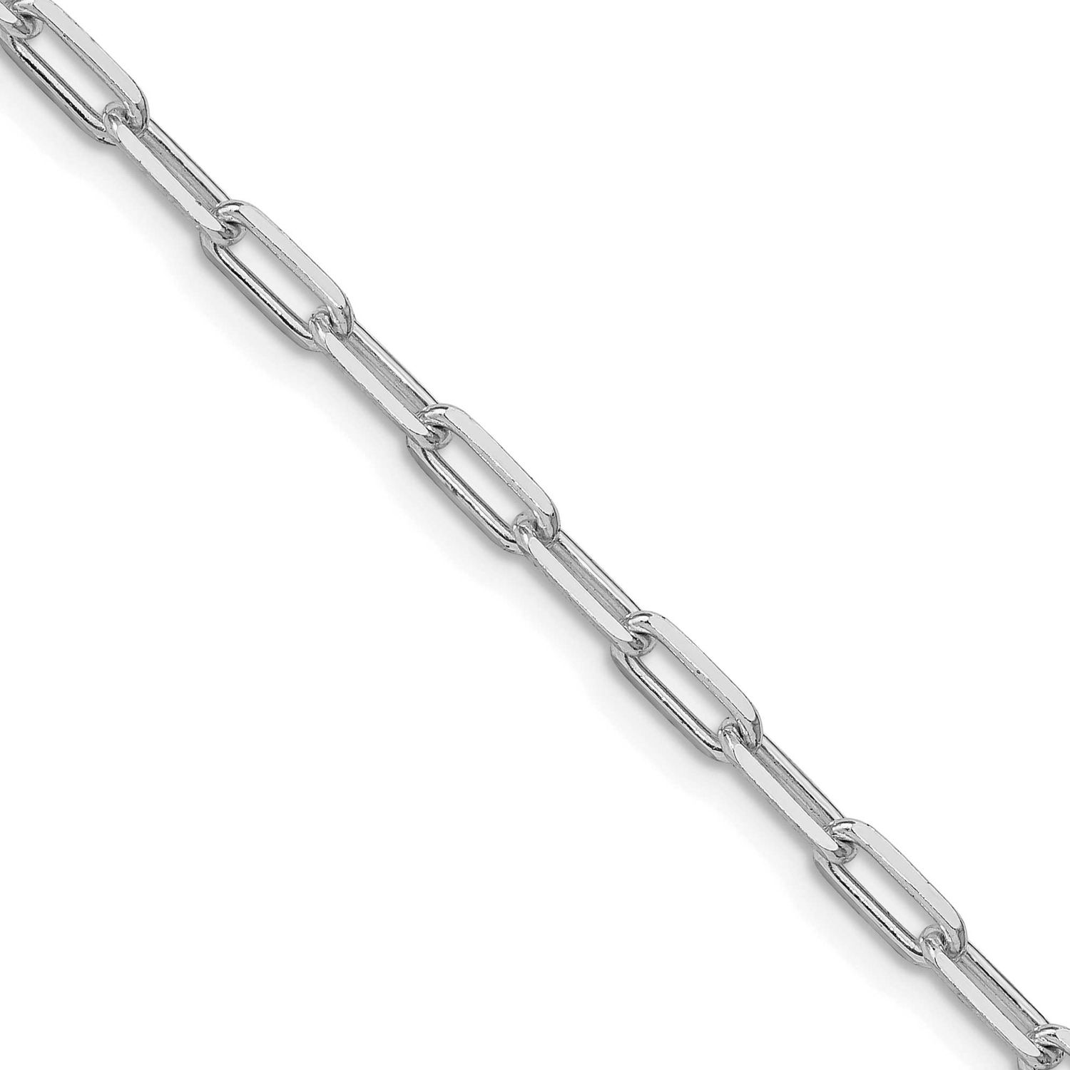 3.25mm Elongated Open Link Chain 20 Inch Sterling Silver Rhodium-Plated, MPN: QFC53R-20, UPC:
