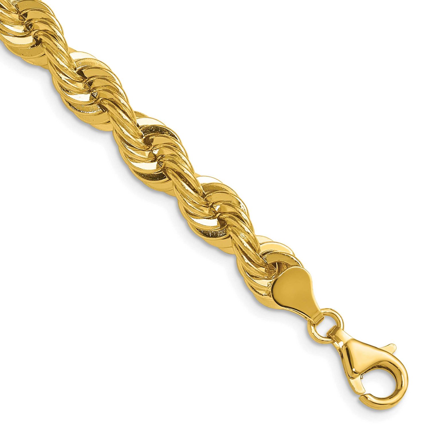 7.5mm Regular Rope Chain 24 Inch 14k Gold, MPN: 050S-24, UPC: