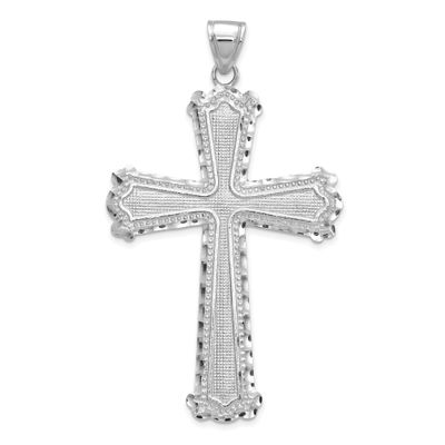 Diamond-Cut Cross Pendant 14k White Gold, MPN: C4201W, UPC: