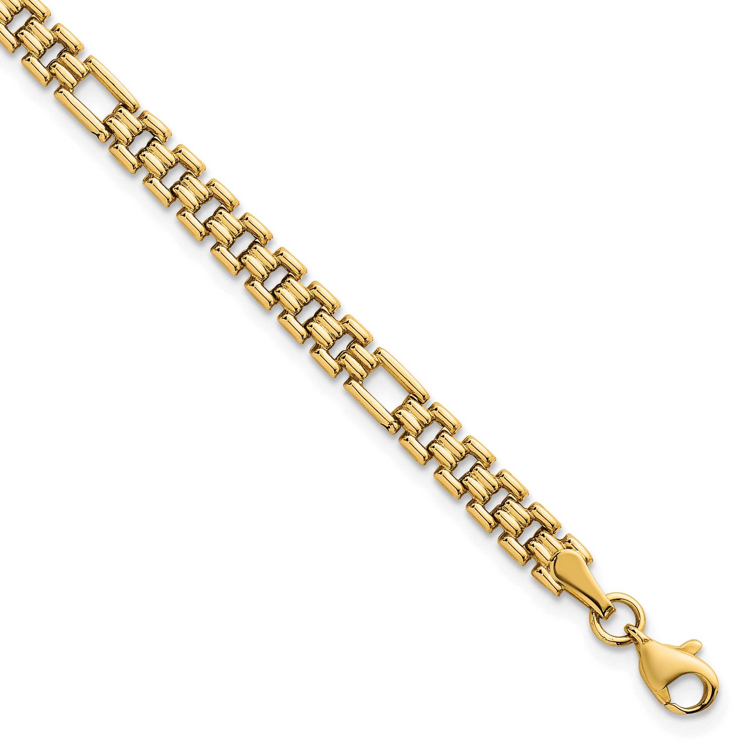 Fancy Link 7.5 Inch Bracelet 14k Gold Polished, MPN: SF3176-7.5, UPC: