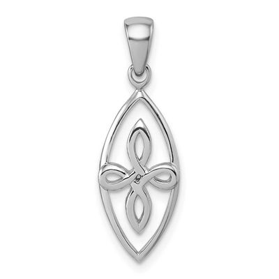 Polished Fancy Pendant Sterling Silver Rhodium-Plated, MPN: QG7213P, UPC: