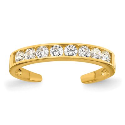 CZ Toe Ring 10k Gold Polished, MPN: 10R989, UPC: