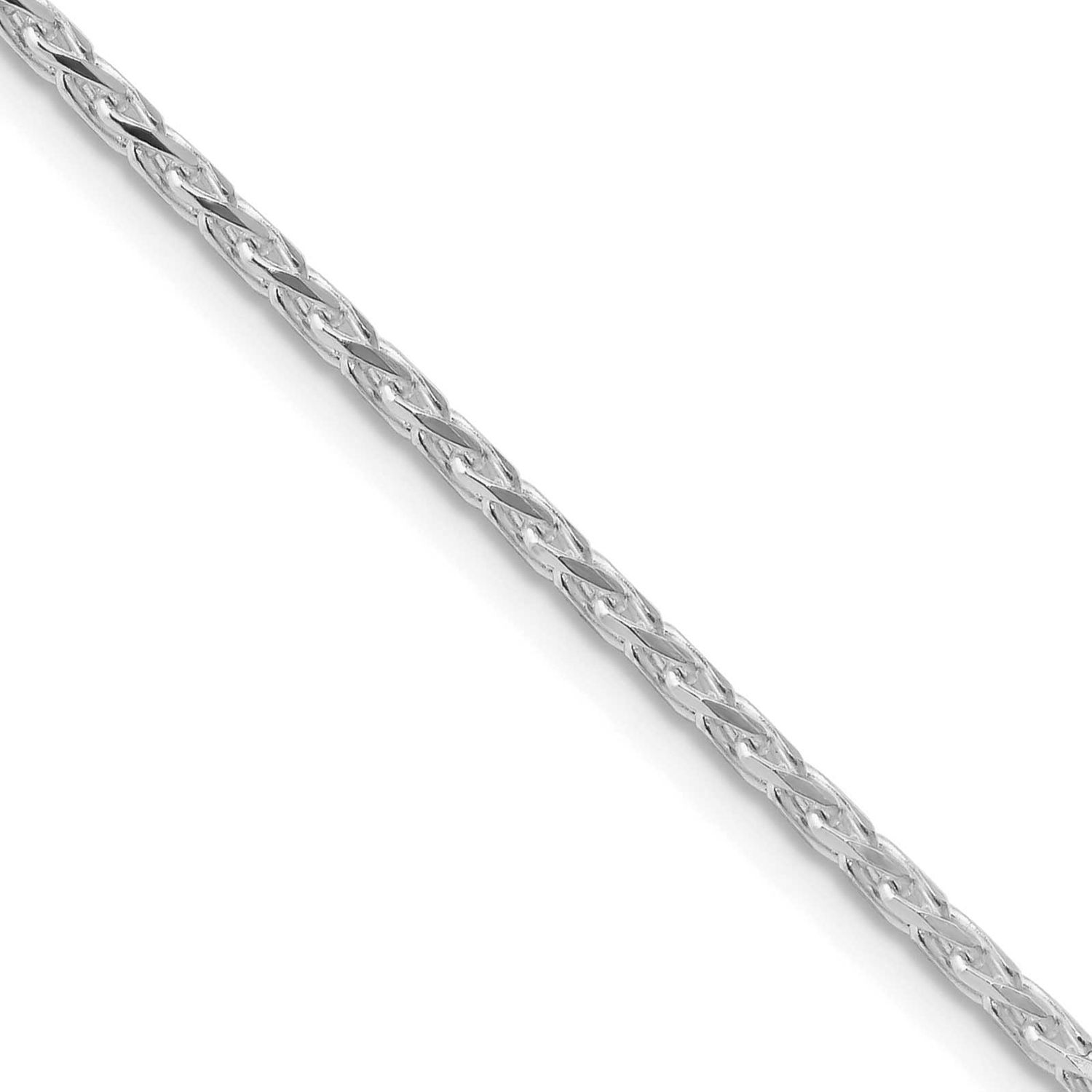 2.15mm Diamond-Cut Round Spiga Chain 18 Inch Sterling Silver Rhodium-Plated, MPN: QSR060R-18, UPC: