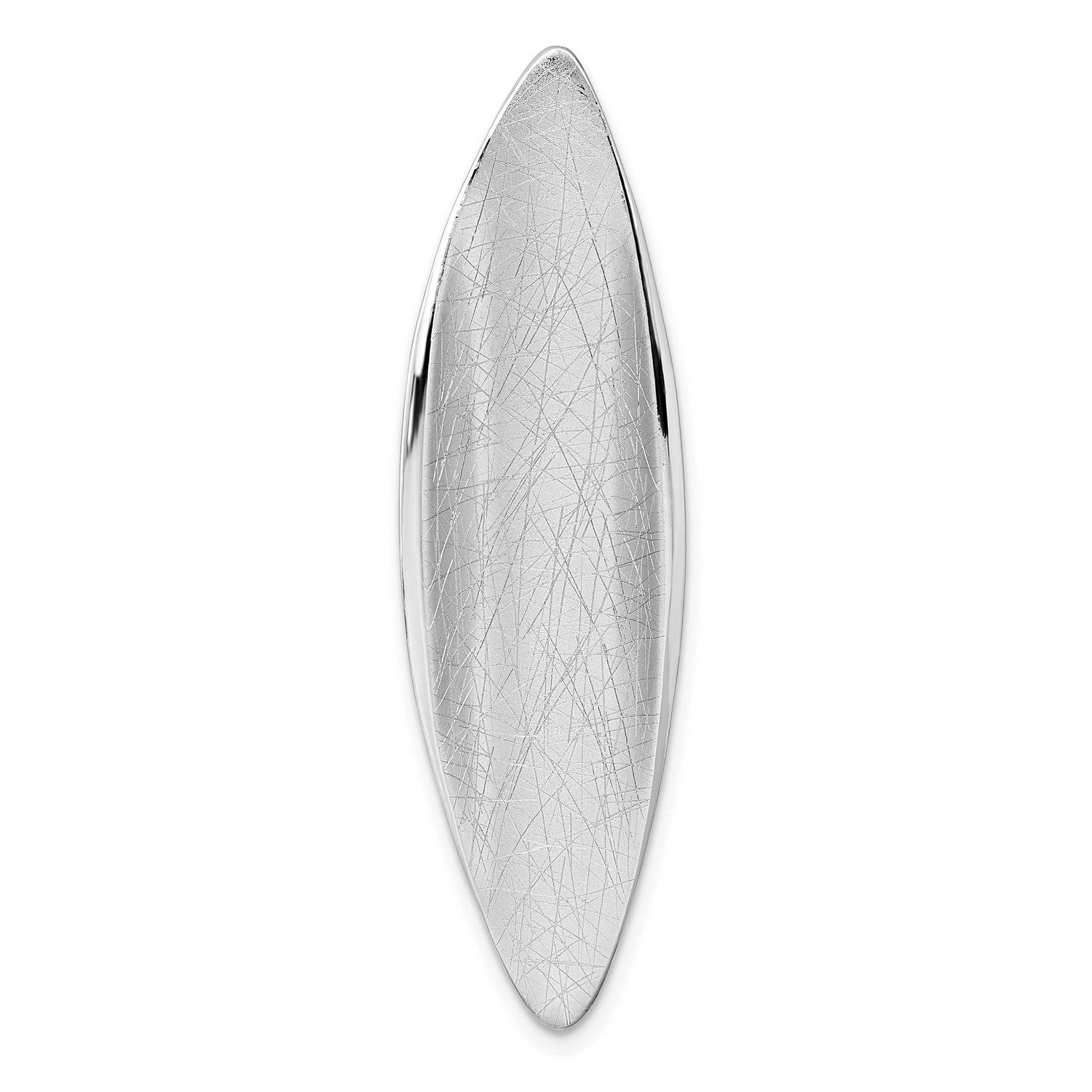 Brushed Fancy Chain Slide Pendant 49.8 Inch Sterling Silver Rhodium-Plated, MPN: QG7159P, UPC: