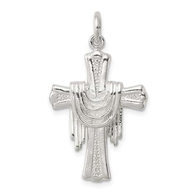 Draped Cross Charm Sterling Silver, MPN: QC489, UPC: 883957911908