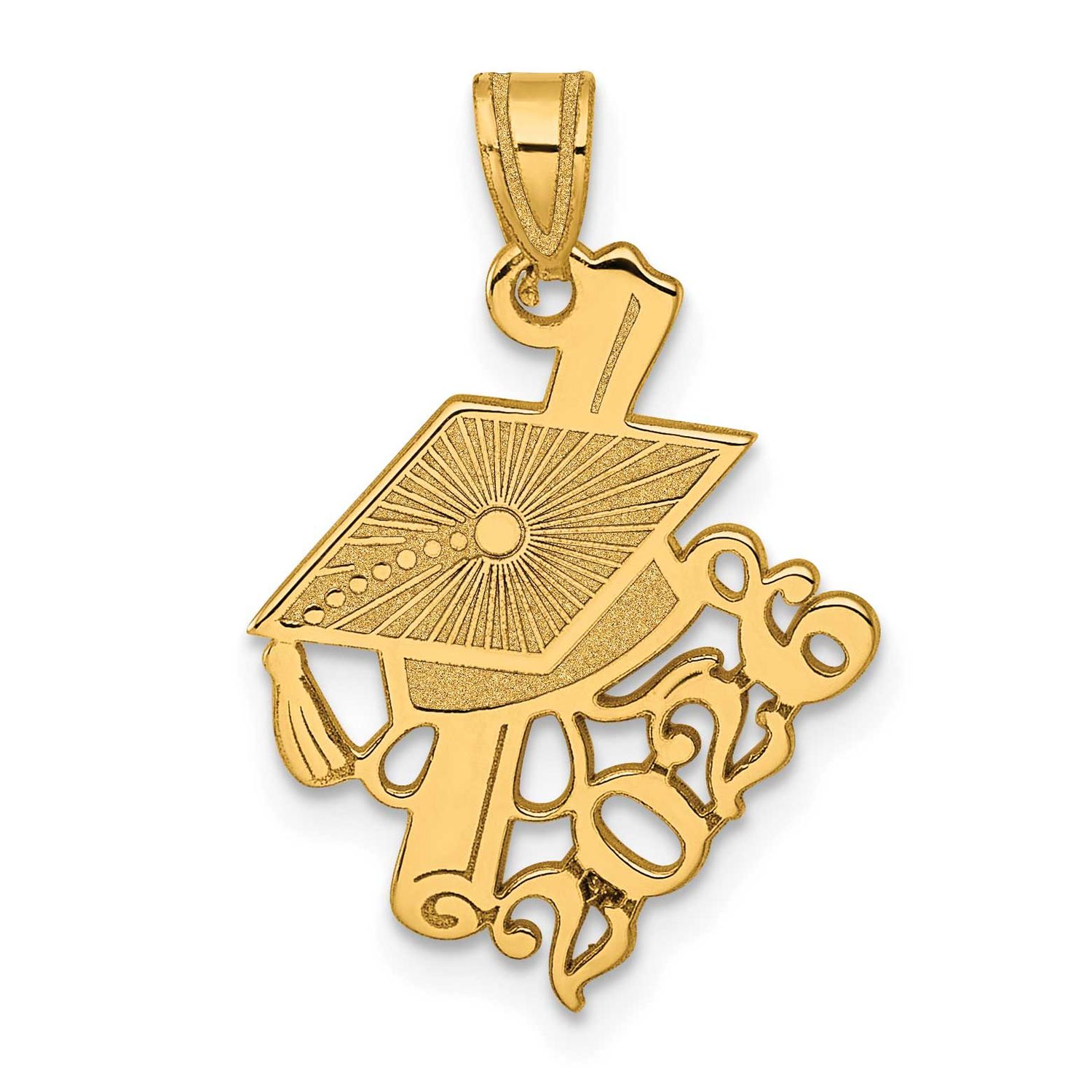Graduation Cap and Slanted Diploma 2026 Charm 14k Gold, MPN: YC1548-26, UPC: