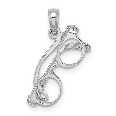 3-D Moveable Glasses Charm 14k White Gold, MPN: K7248W, UPC: