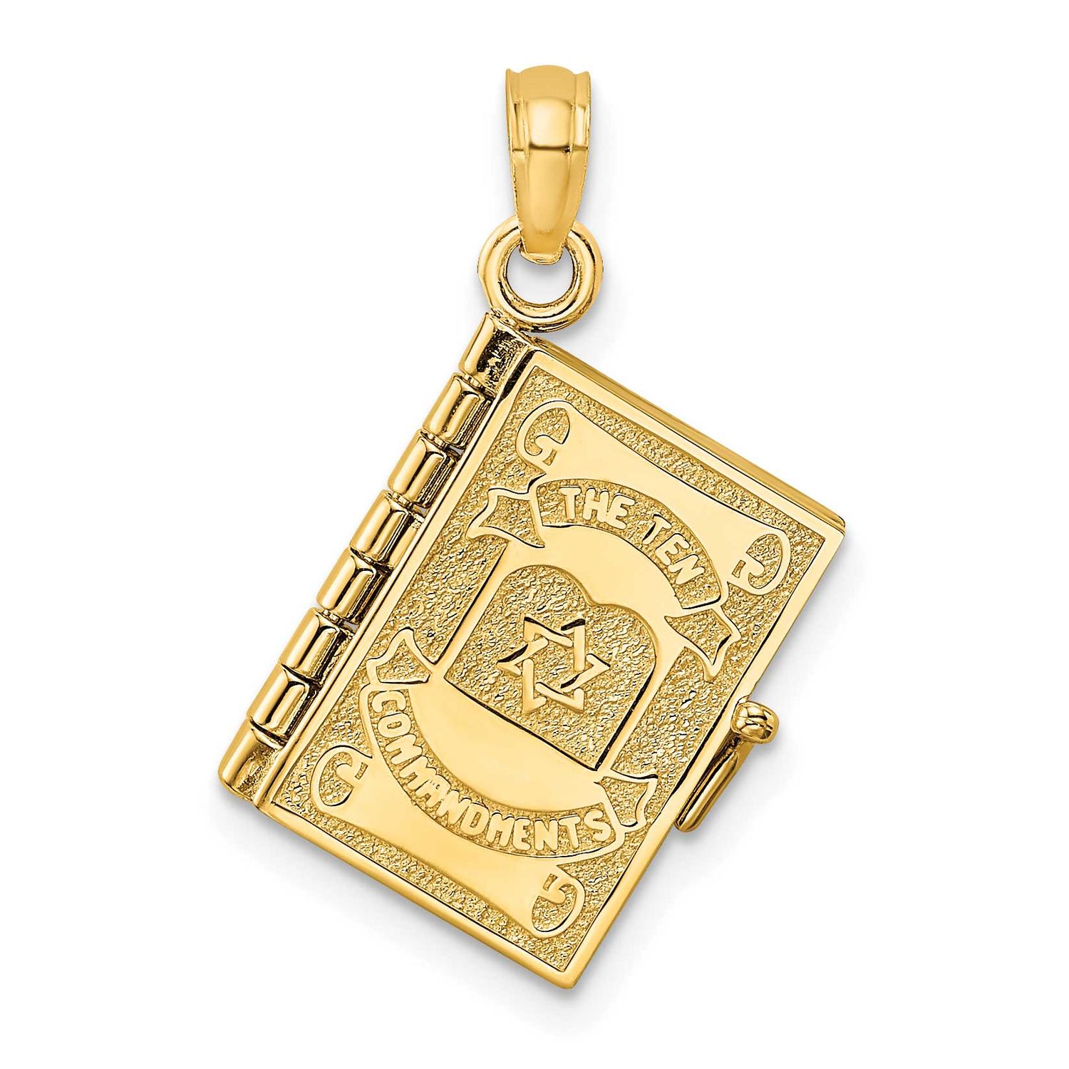 3-D Moveable Hebrew Ten Commandments Book Charm 14k Gold, MPN: K8595, UPC: 637218092475