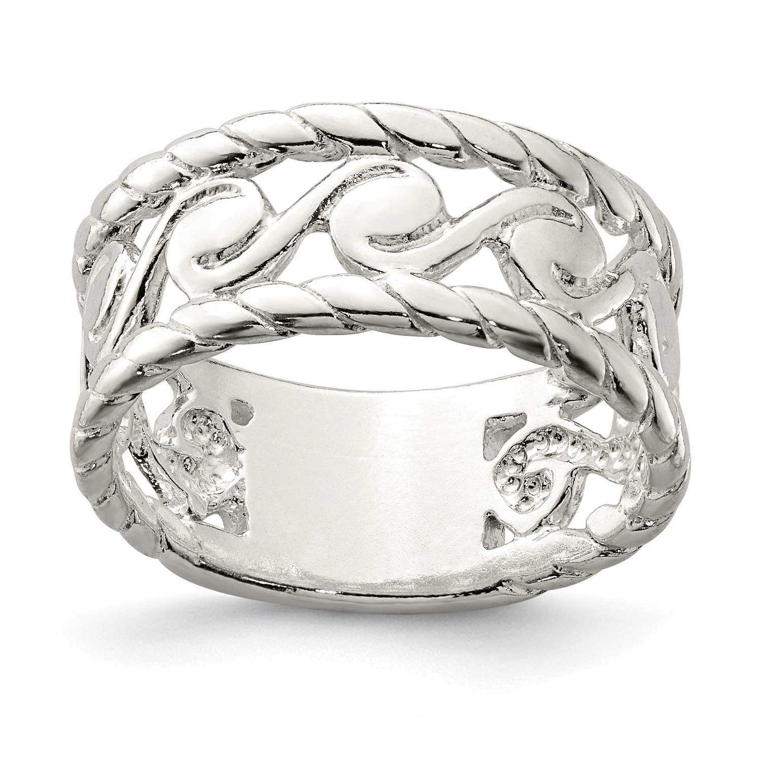 Twisted Spiral Scroll Stacked Ring Sterling Silver, MPN: QR509, UPC: 883957252575