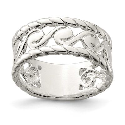 Twisted Spiral Scroll Stacked Ring Sterling Silver, MPN: QR509, UPC: 883957252575