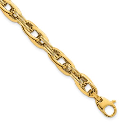 Fancy Link Bracelet 14k Gold Polished, MPN: SF3130-7.5, UPC: