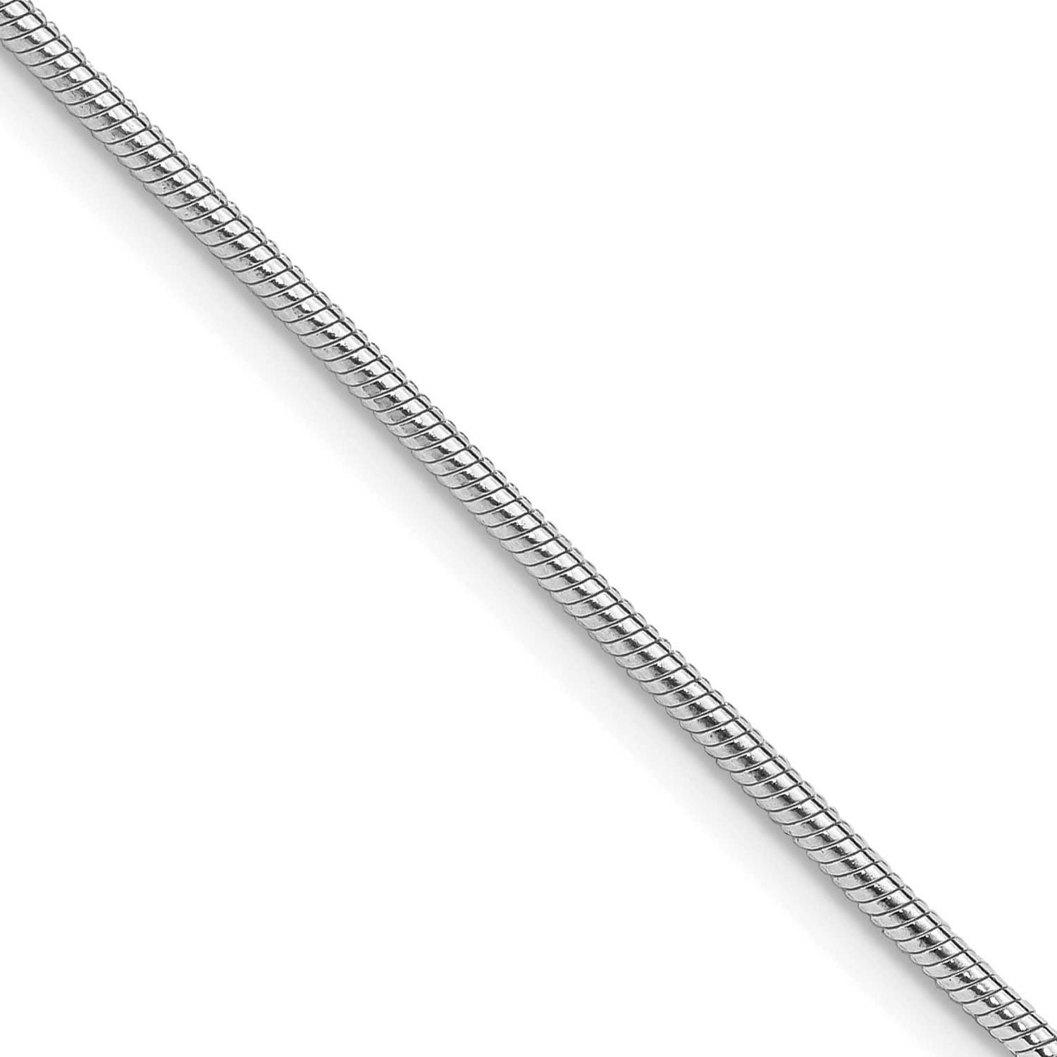1.5mm Snake Chain 30 Inch Sterling Silver Rhodium-Plated, MPN: QSN045R-30, UPC: