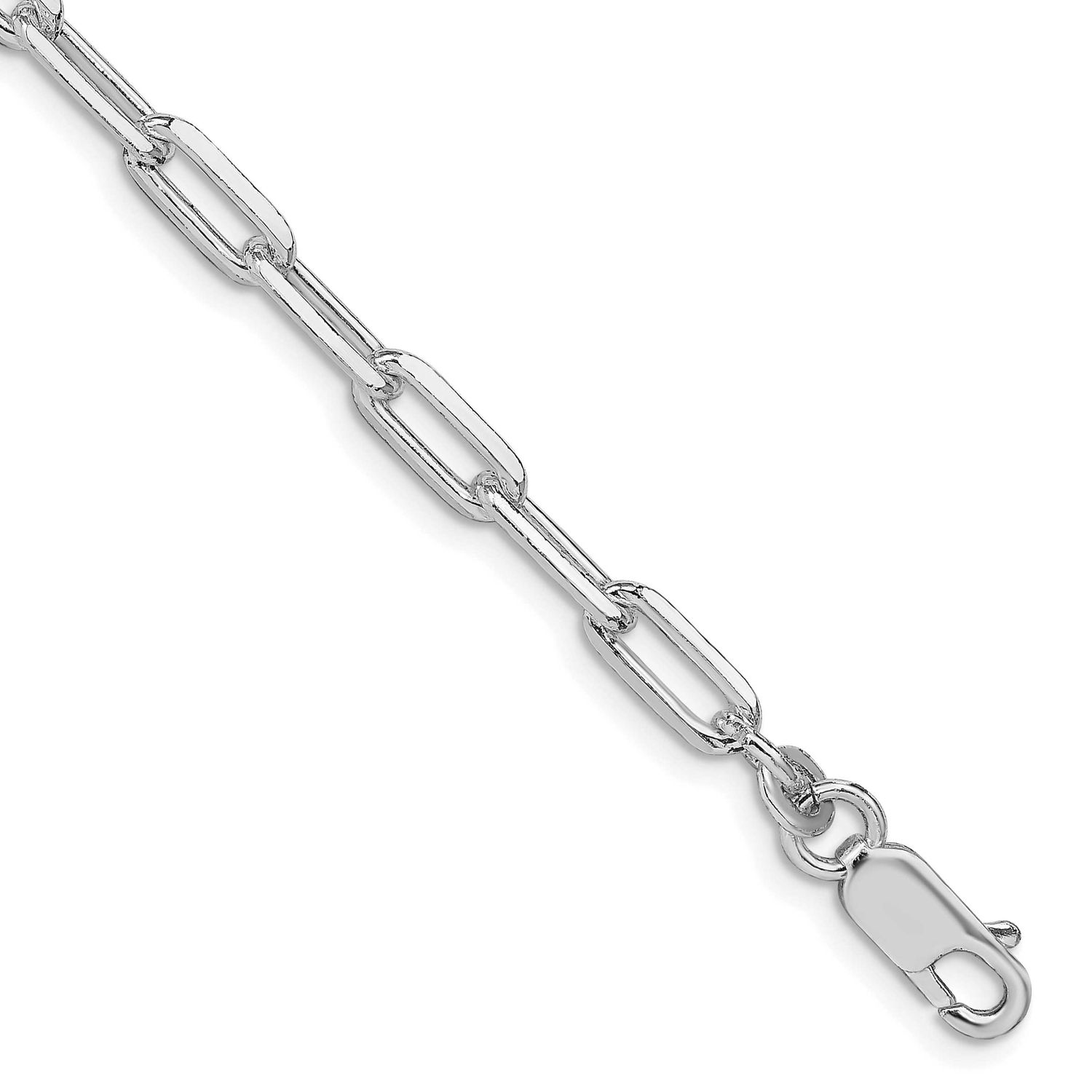 4.25mm Elongated Open Link Chain 7 Inch Sterling Silver Rhodium-Plated, MPN: QFC54R-7, UPC: