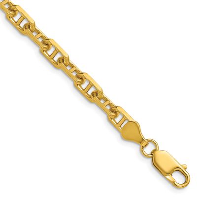 5.7mm Diamond-cut Mariner Anchor Chain 24 Inch 14k Gold, MPN: MAD160-24, UPC: