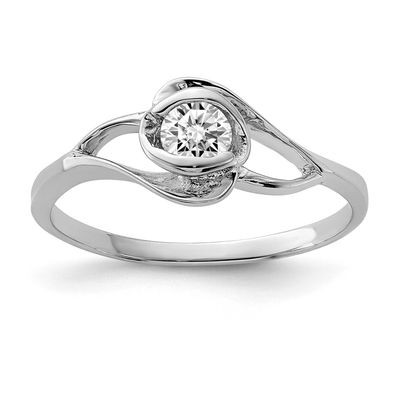 Plated CZ Ring Sterling Silver Rhodium-Plated, MPN: QR4231, UPC: 883957527185