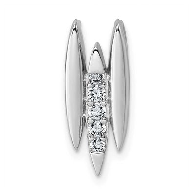 CZ Chain Slide Pendant 18.15 Inch Sterling Silver Rhodium-Plated, MPN: QP5928, UPC: