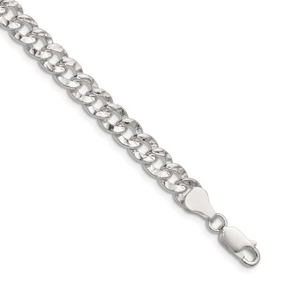 6.35mm Hammered Curb Chain 7 Inch Sterling Silver, MPN: QHCB150-7, UPC: