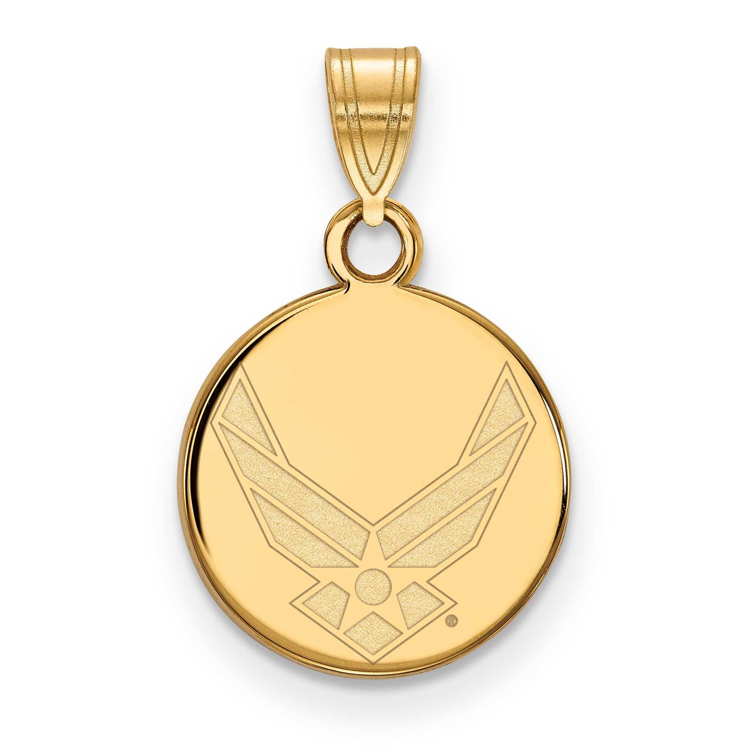 Logoart U.S. Air Force Small Disc Pendant 14k Gold, MPN: 4Y028USAF, UPC: