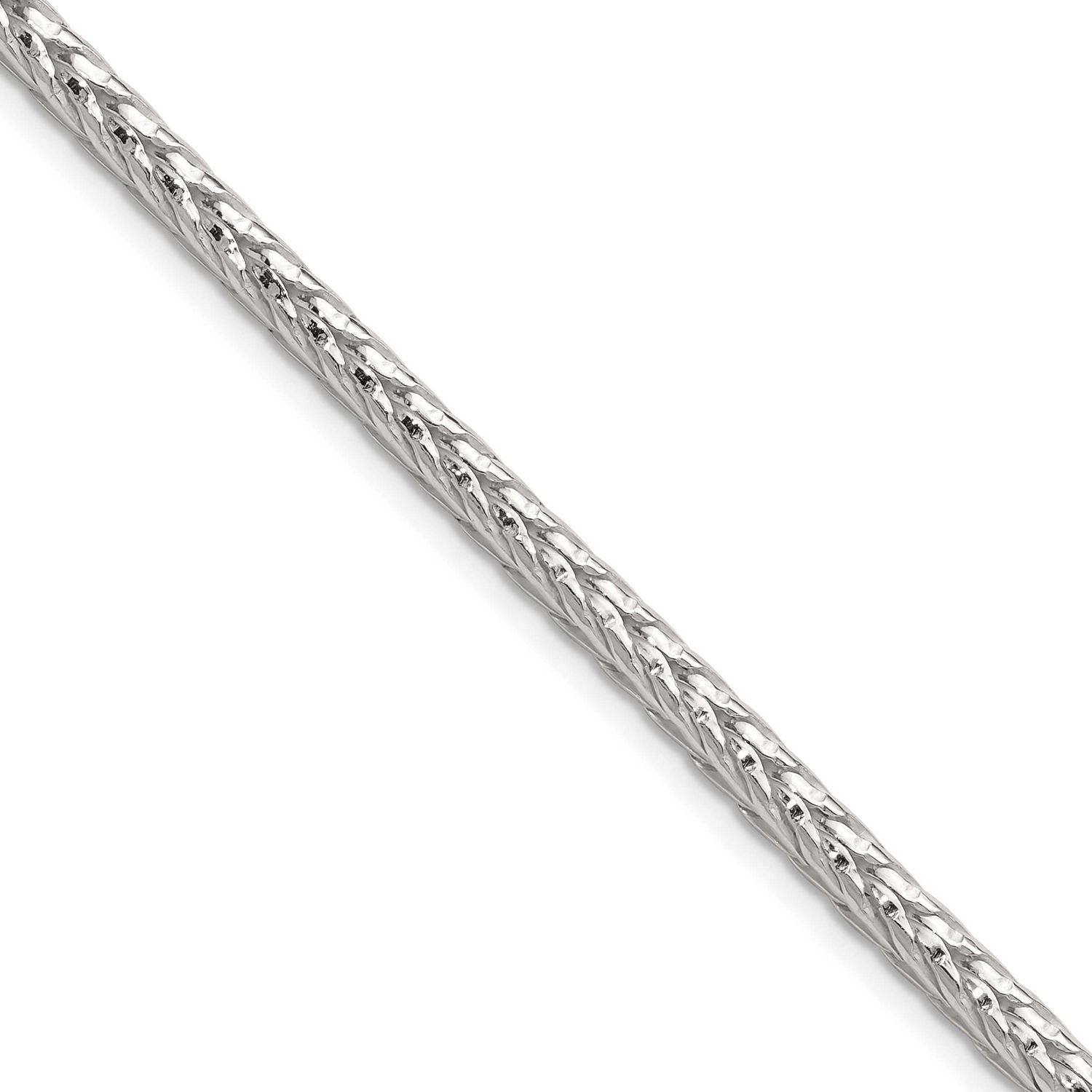 3.8mm Diamond-Cut Round Franco Chain 16 Inch Sterling Silver, MPN: QFR350-16, UPC: