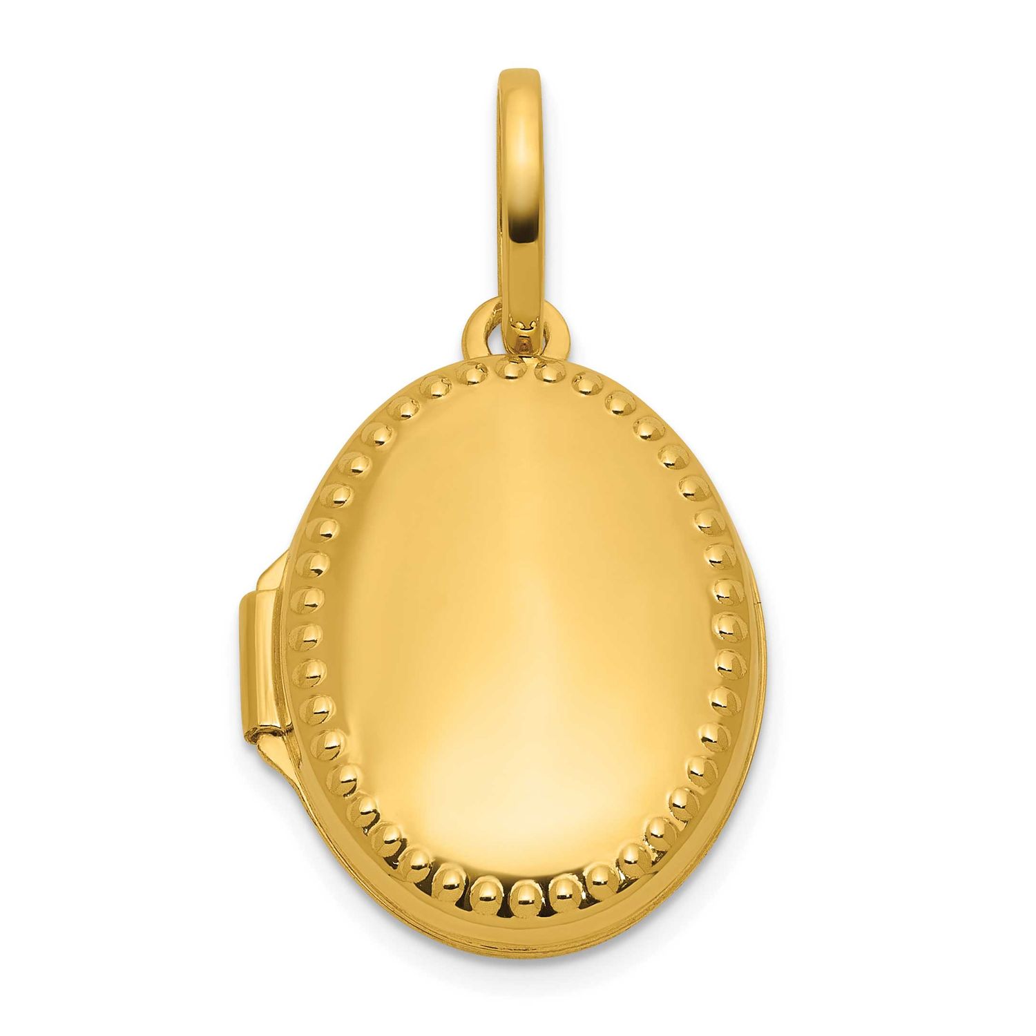 Border 17mm Oval Locket 14k Gold Polished, MPN: XL890, UPC: