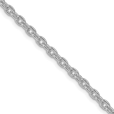 3.5mm Cable Chain 18 Inch Sterling Silver Rhodium-Plated, MPN: QCL100R-18, UPC: