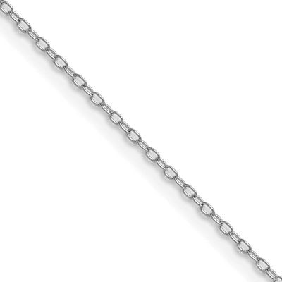 0.8mm Forzantine Cable Chain 18 Inch 14k White Gold, MPN: PEN337W-18, UPC: