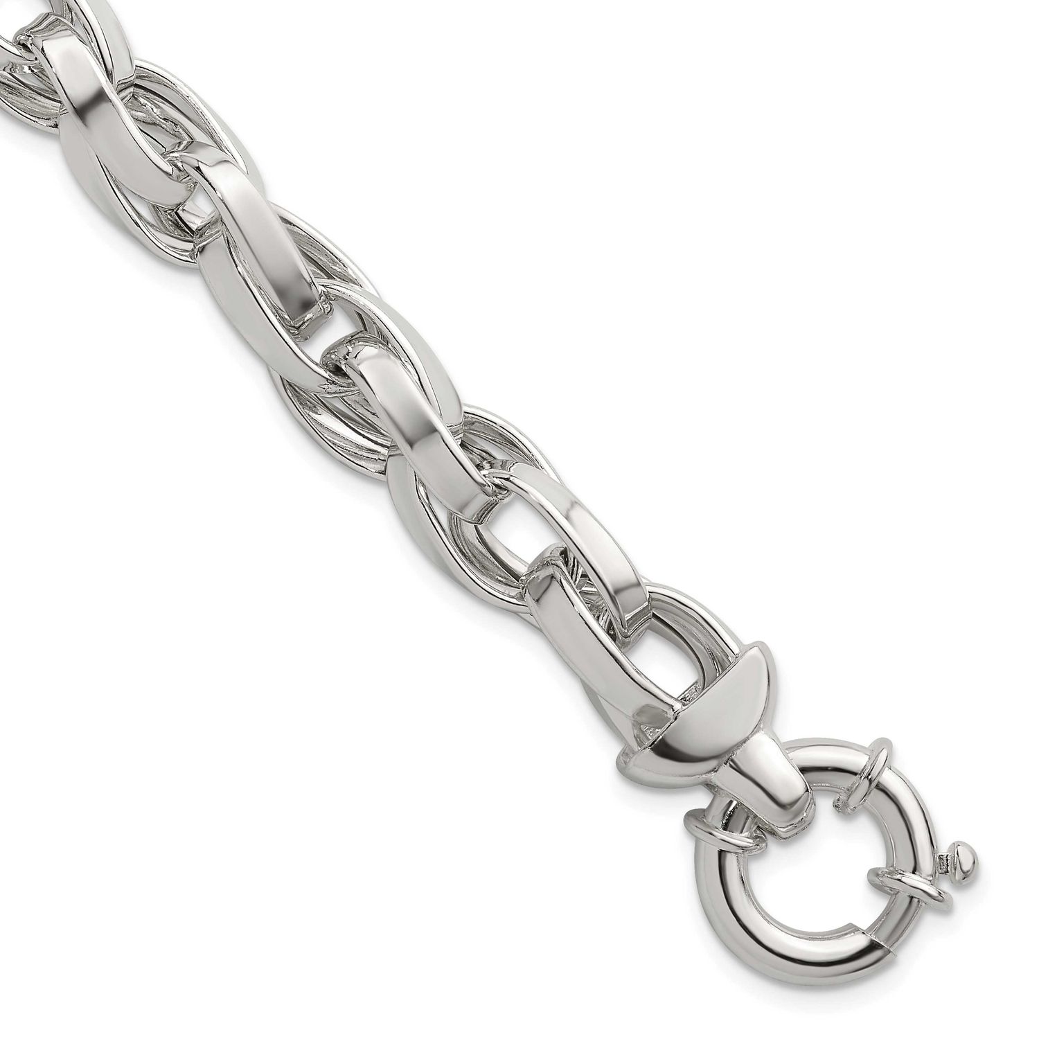 Double Twist Link Bracelet Sterling Silver Polished, MPN: QG6932-7.75, UPC: