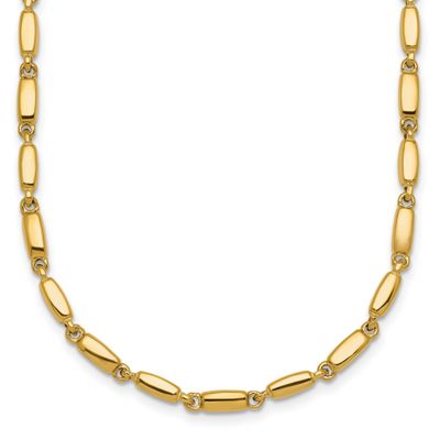 Fancy Link 3mm Necklace 14k Gold Polished, MPN: SF3273-18, UPC: