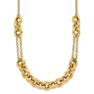18 Inch Fancy Multi Link Chain Necklace 18 Inch 14k Gold Polished, MPN: SF3244-18, UPC: