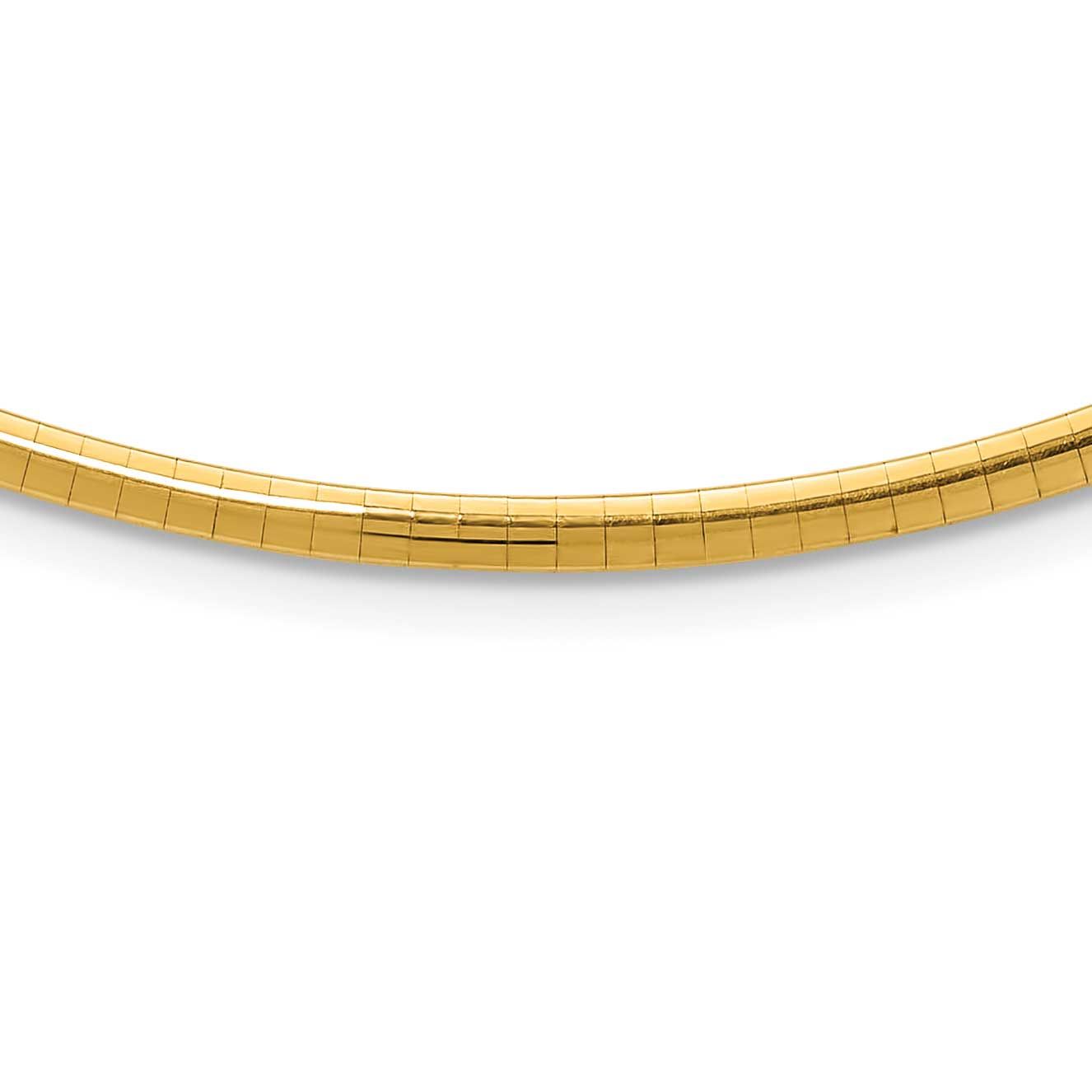 3mm Domed Omega Necklace 10k Gold, MPN: 10KOD3-16, UPC: