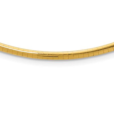 3mm Domed Omega Necklace 10k Gold, MPN: 10KOD3-16, UPC: