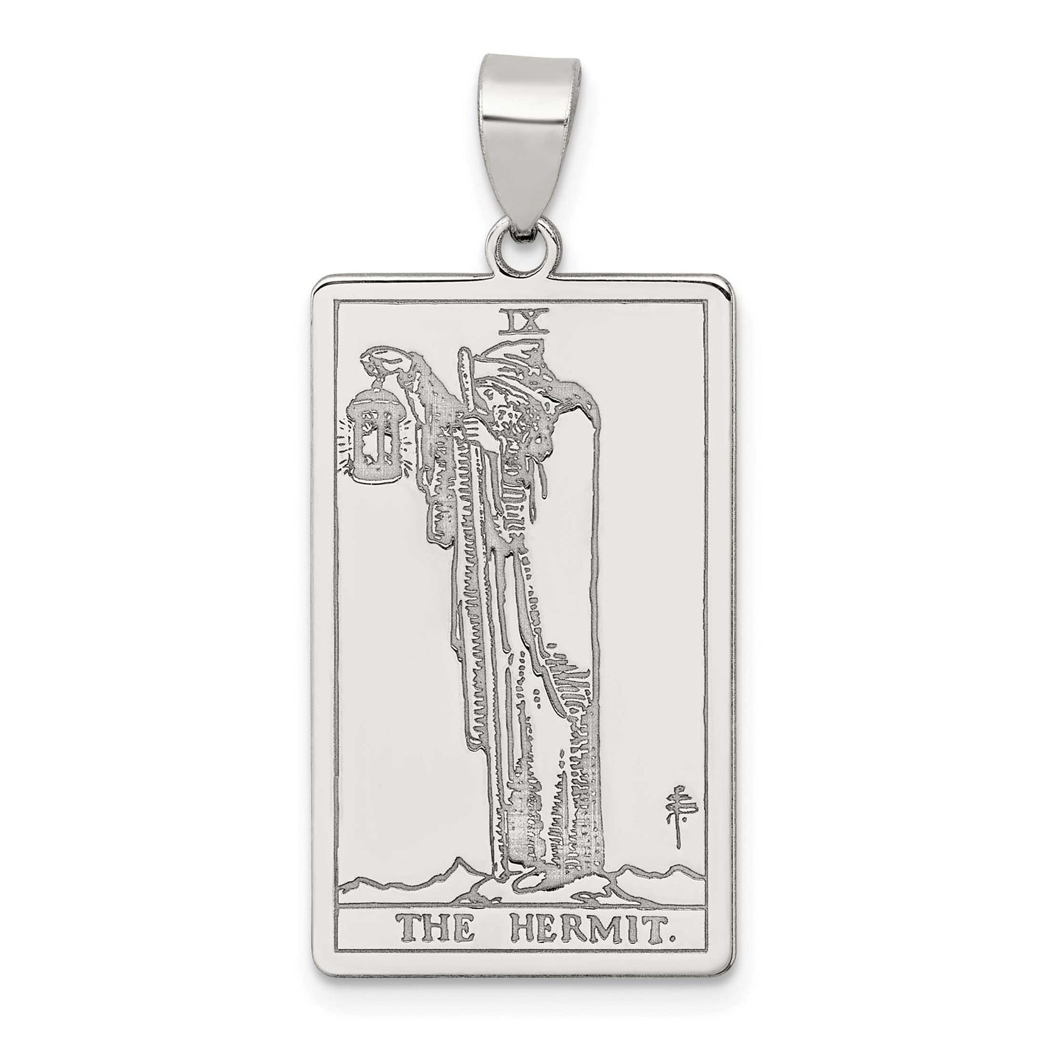 The Hermit Tarot Card Pendant Sterling Silver, MPN: QC11519, UPC: