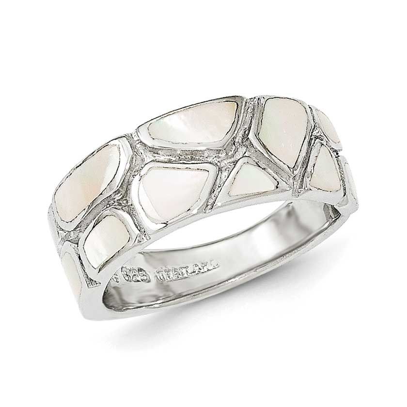 Mother of Pearl Ring Sterling Silver Polished, MPN: QR6290, UPC: