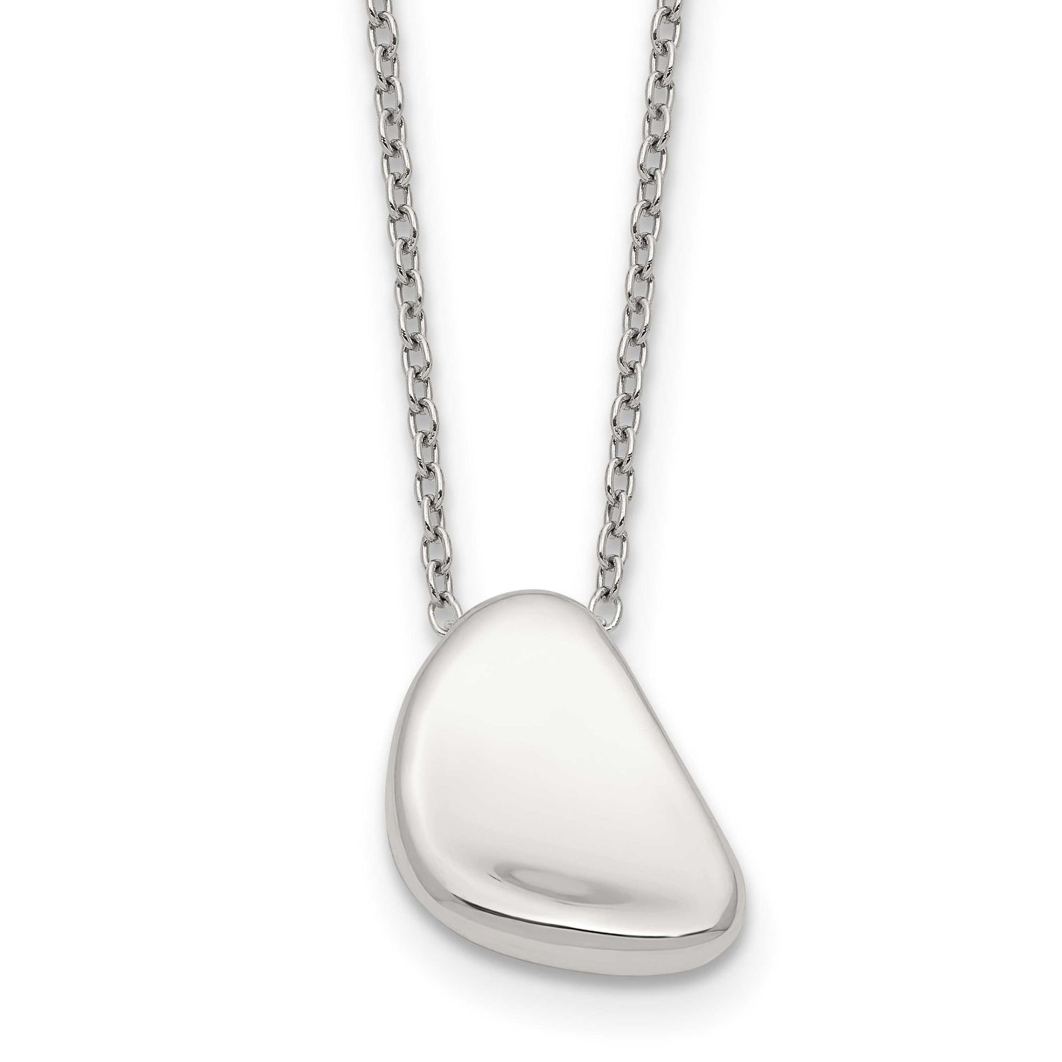 Pebble 16 Inch with 2 Inch Extension Necklace Sterling Silver Polished, MPN: QG7069-16, UPC: