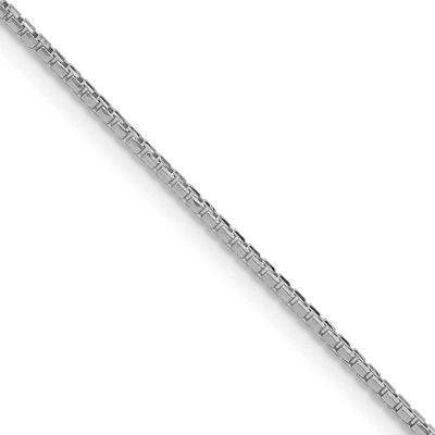 1.3mm Diamond-Cut Round Box Chain 24 Inch Sterling Silver Rhodium-Plated, MPN: QVX026R-24, UPC: