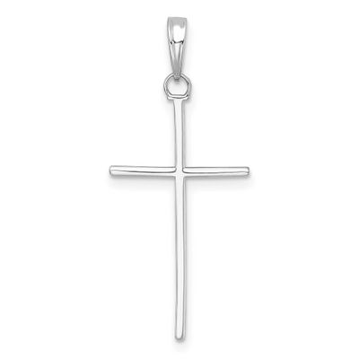 3-D and Polished Stick Cross Charm 14k White Gold, MPN: K10073W, UPC: